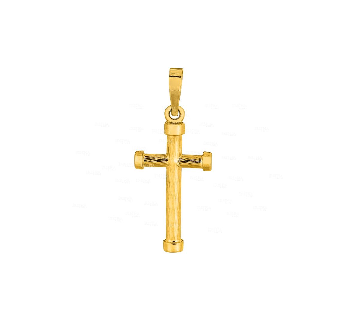 14K Yellow Gold Shiny Small Cross Pendant Jewelry Christmas Gift For Loved One