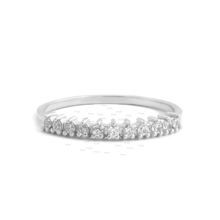 14K Gold 0.16 Ct. Genuine Diamond Wedding Engagement Anniversary Gift Ring