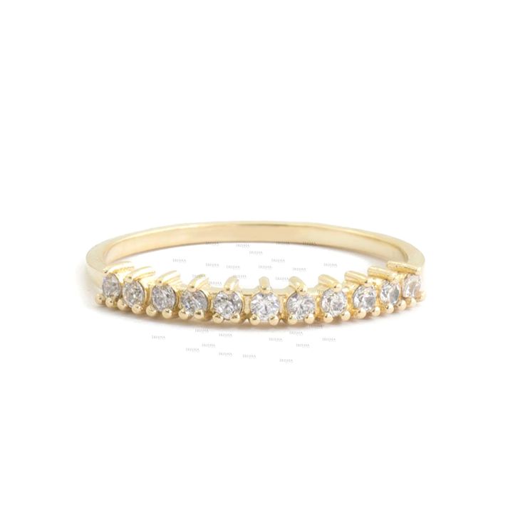 14K Gold 0.16 Ct. Genuine Diamond Wedding Engagement Anniversary Gift Ring
