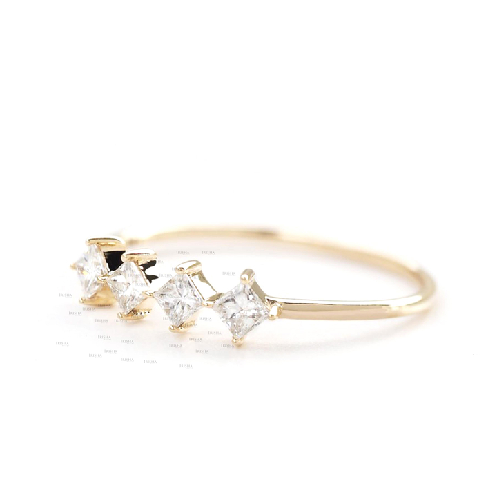 14K Gold 0.40 Ct. Genuine Princess Cut Diamond Wedding Engagement Ring Jewelry