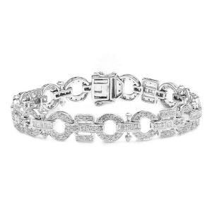 14K Gold 3.25 Ct. Genuine Diamond  Everyday Bracelet Fine Bridal Jewelry