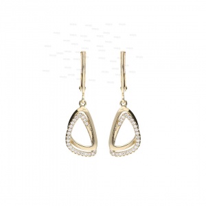 14K Gold 0.40 Ct. Genuine Diamond Huggie Knot Earrings Christmas Gift Jewelry