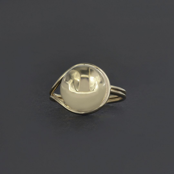 14K Solid Gold 12mm Gold Ball Design Ring Fine Jewelry Size-3 to 8 US