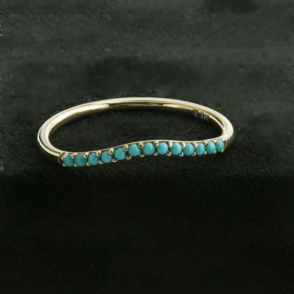 Turquoise Half Eternity Ring