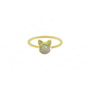 Opal Feline Ring