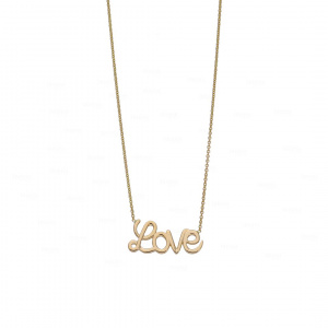 Agape Necklace|14k Solid Gold Love Script