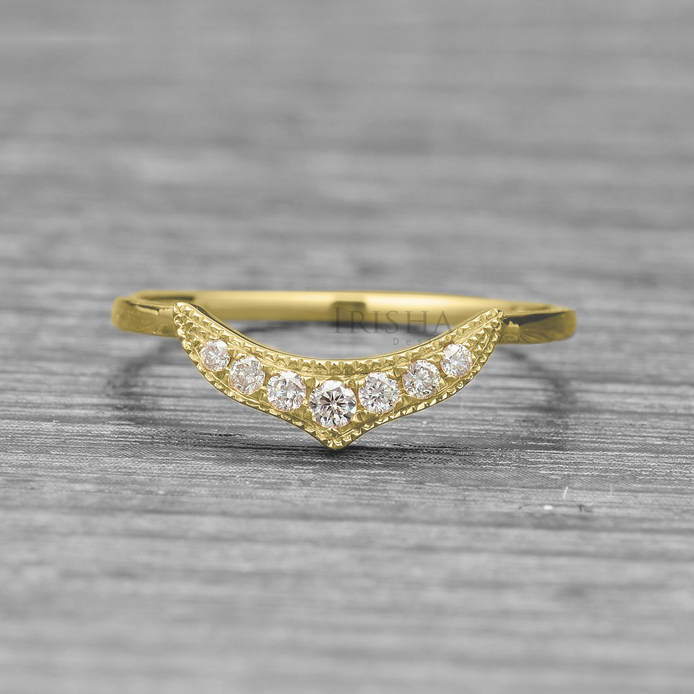 14K Gold Natural Diamond Crown Engagement Ring Handmade Fine Jewelry