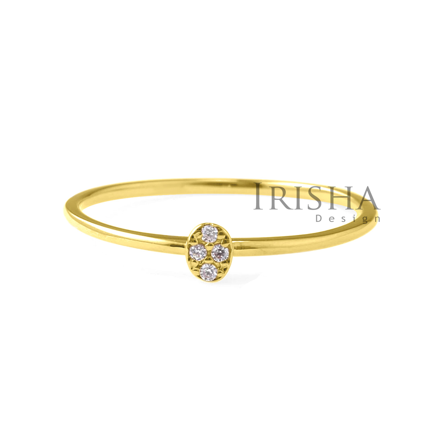 14K Gold Natural Diamond Ring Handmade Fine Jewelry