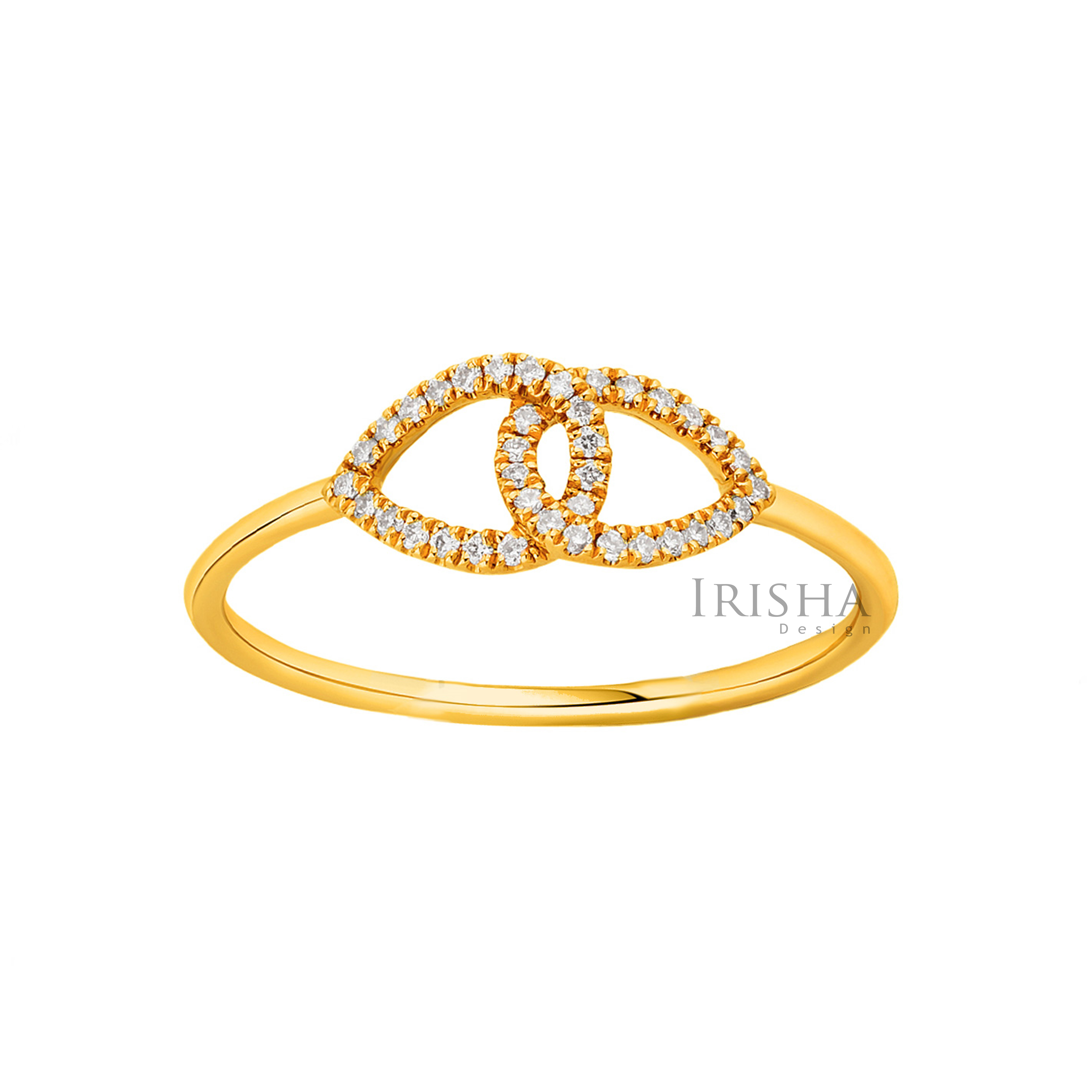 14K Gold 0.19 Ct. Genuine Diamond Knot Design Ring Valentine's Fine Jewelry
