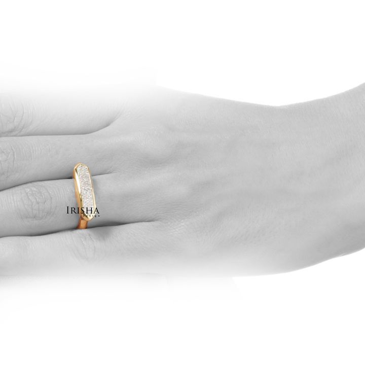 14K Gold 0.35 Ct. Genuine Pave Diamond Signet Ring Thanksgiving Gift Jewelry