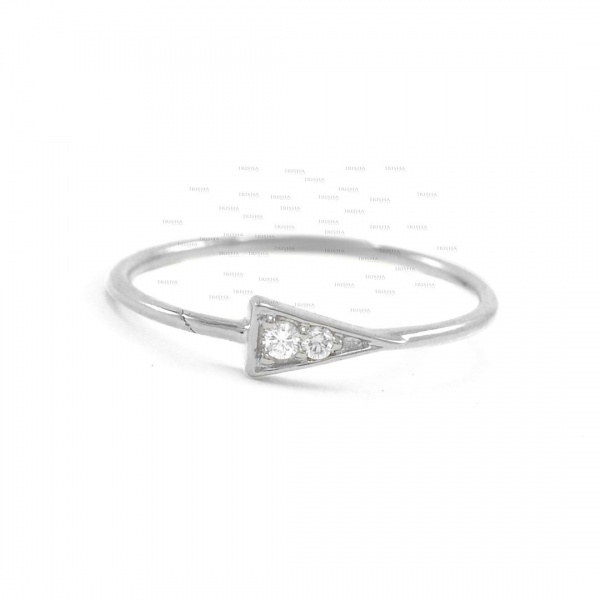 14K Gold 0.03 Ct. Genuine Diamond Arrowhead Ring Fine Jewelry Size-3 to 8 US