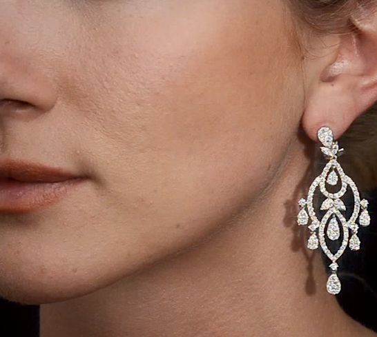 14K Gold 5.00 Ct. Genuine Diamond Drop Chandelier Earrings Bridal Jewelry