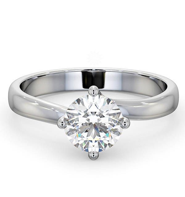 14K White Gold 1.00 Ct. Genuine Diamond Wedding Engagement Ring Bridal Jewelry