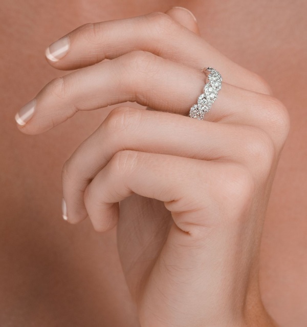 14K Gold 1.00 Ct. Genuine VS Clarity F-G Color Diamond Weave Ring Fine Jewelry