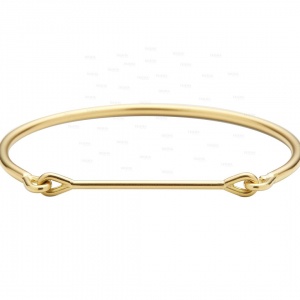 14K Solid Gold Handmade Classic Bangle Bracelet Fine Jewelry - New Arrival