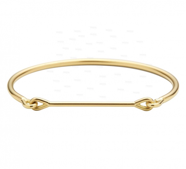14K Solid Gold Handmade Classic Bangle Bracelet Fine Jewelry - New Arrival