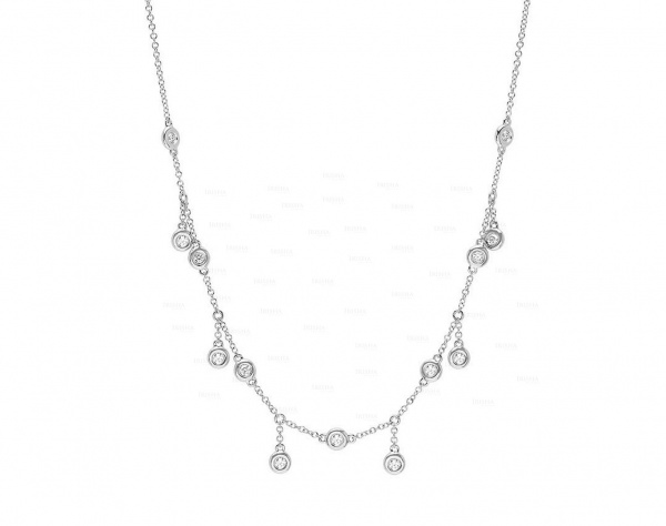 14K Gold 0.50 Ct. Genuine VS Clarity F-G Color Diamond Necklace Fine Jewelry