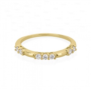 14K Gold 0.11 Ct. Genuine Diamond Delicate Ring Fine Jewelry Size-3 to 8 US