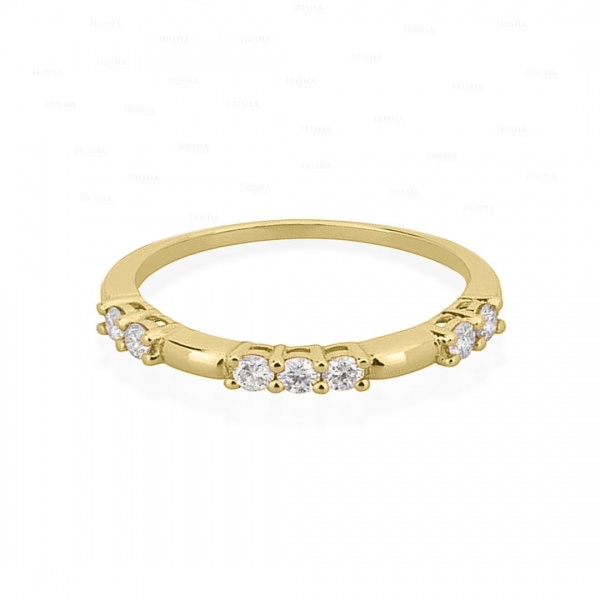 14K Gold 0.11 Ct. Genuine Diamond Delicate Ring Fine Jewelry Size-3 to 8 US