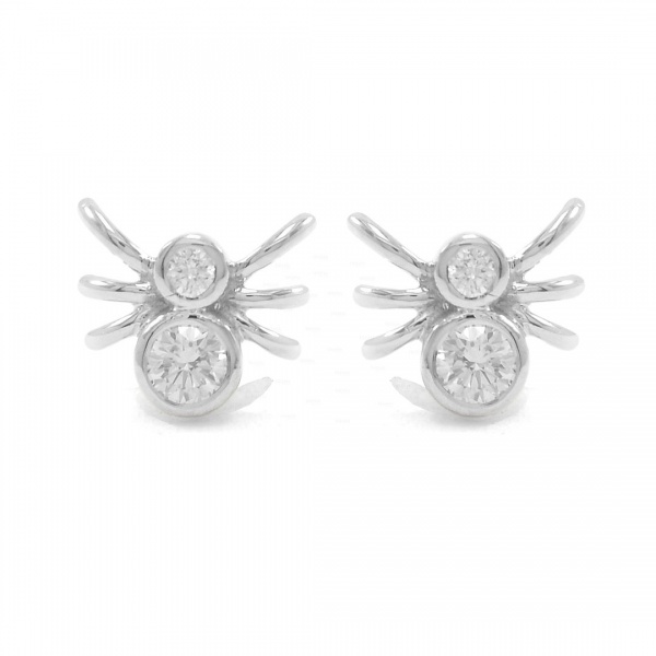 14K Gold 0.29 Ct. Genuine Diamond Spider Studs Earrings Fine Jewelry