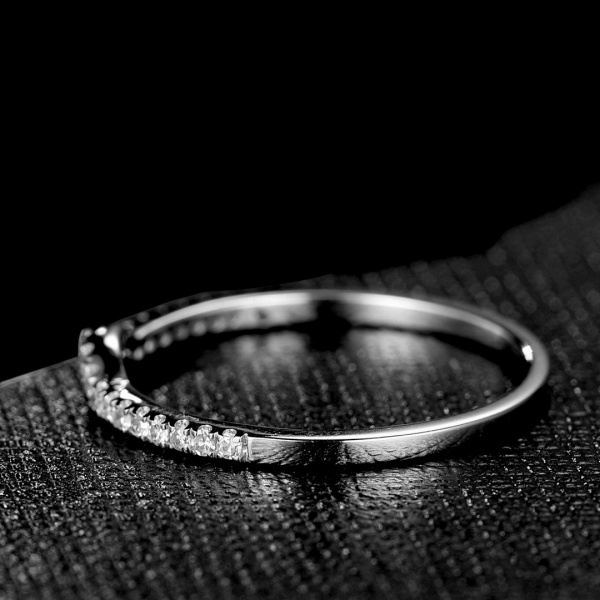 14K Gold 0.14Ct. Genuine Diamond Chevron Wedding Ring Fine Jewelry Size-3 to 8US