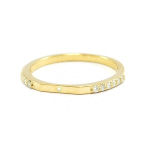 14K Gold 0.11 Ct. Genuine Diamond Unique Wedding Ring Fine Jewelry Size-3 to 9US