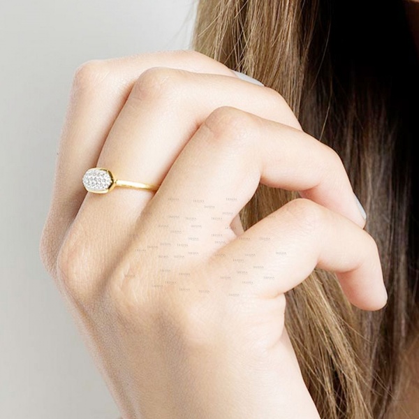 14K Gold 0.20 Ct. Genuine VS Clarity Diamond Statement Ring Fine Jewelry
