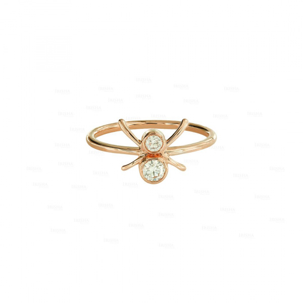 VS Clarity Genuine Diamond Spider Ring 14K Gold Size-3 to 8 US Fine Jewelry