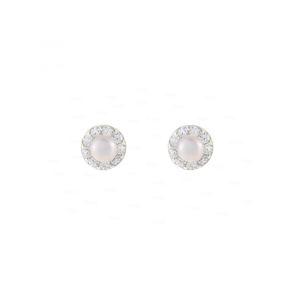 Round Pearl Studs Earring