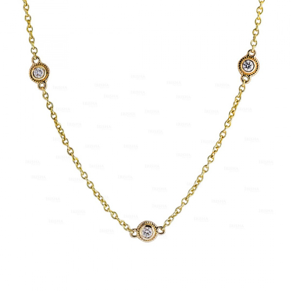 Wedding Necklace 0.25 Ct. Genuine Diamond 14K Gold Fine Jewelry