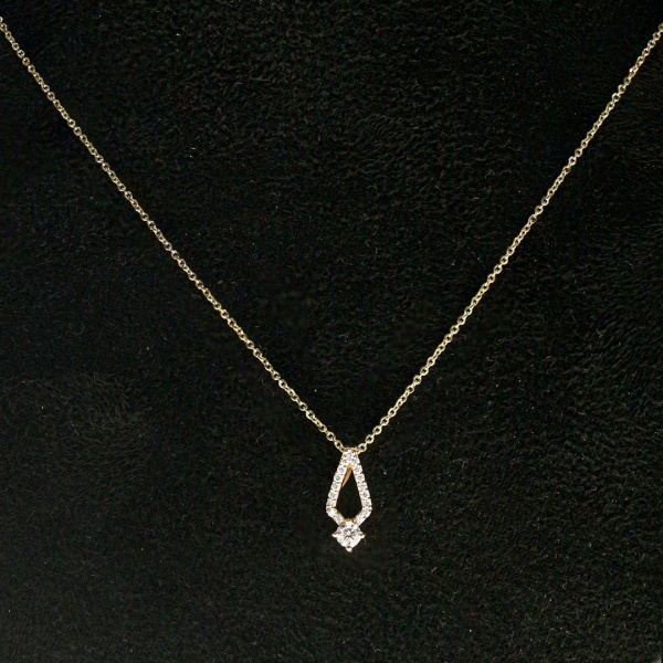 14K Gold 0.16 Ct. Genuine Diamond Minimalist Pendant Necklace Fine Jewelry