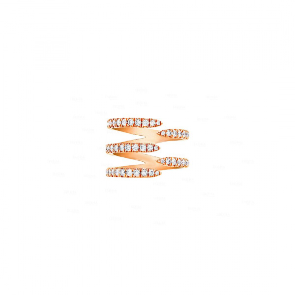 14K Gold 0.27 Ct. Genuine Diamond Multi Claw Ring Fine Jewelry Size-3 to 8 US