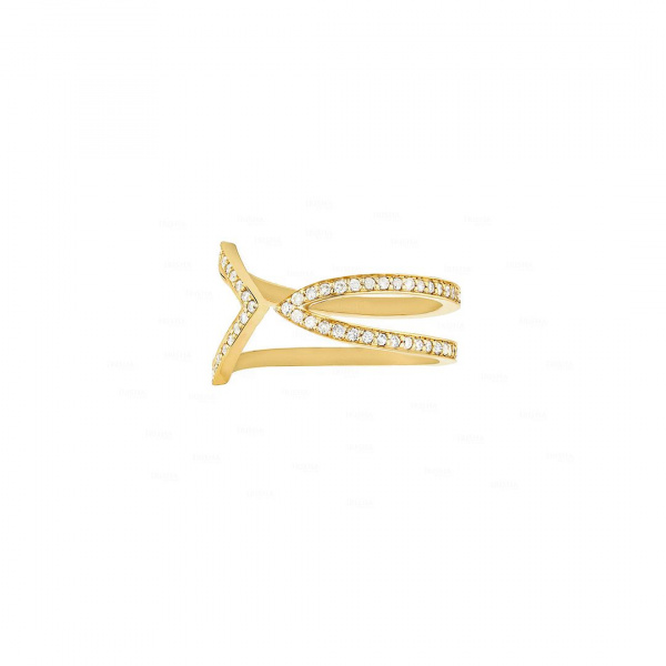 14K Gold 0.50 Ct. Genuine Diamond Wedding Eternity Open Ring Fine Jewelry