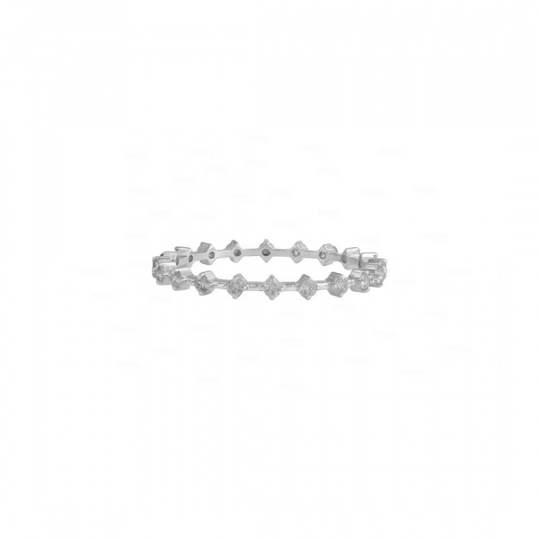 14K White Gold 0.30 Ct. Genuine Diamond Eternity Band Ring Fine Jewelry Size-7 US