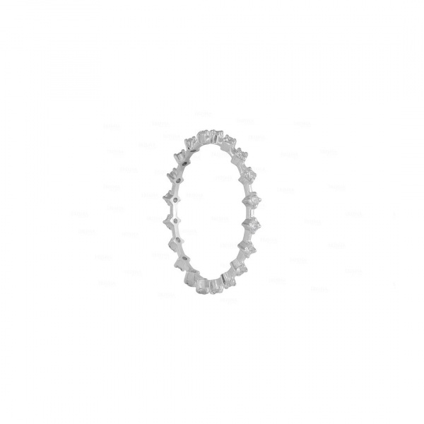 14K White Gold 0.30 Ct. Genuine Diamond Eternity Band Ring Fine Jewelry Size-7 US
