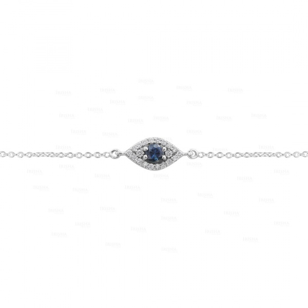 Blue Sapphire Evil Eye Bracelet