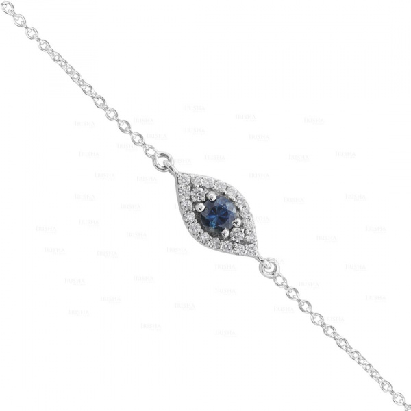 Blue Sapphire Evil Eye Bracelet