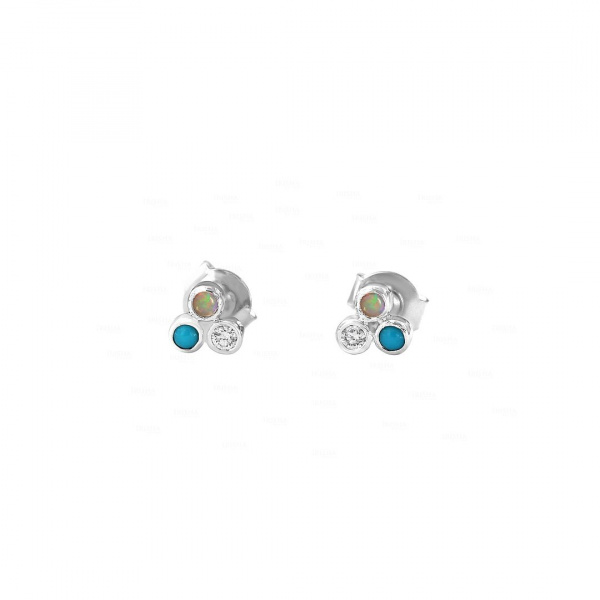 Opal Turquoise Studs