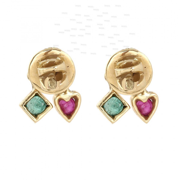 Ruby Emerald Earrings