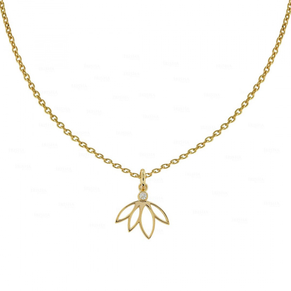 Lotus Charm Necklace