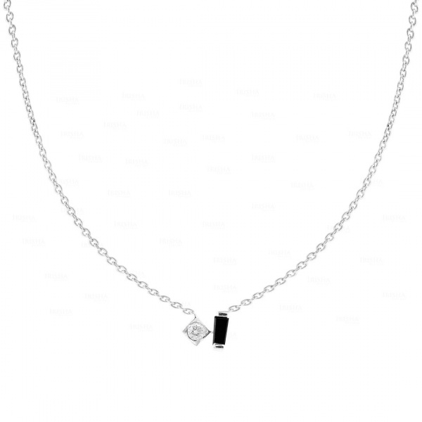 Black-White Diamond Necklace
