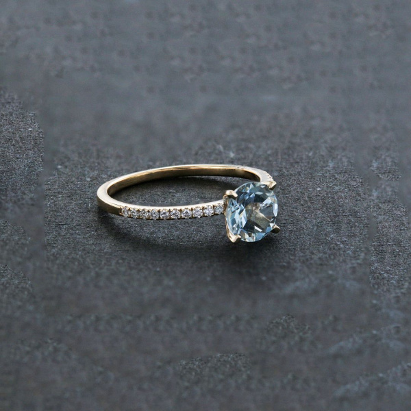 Aquamarine Eternity Ring