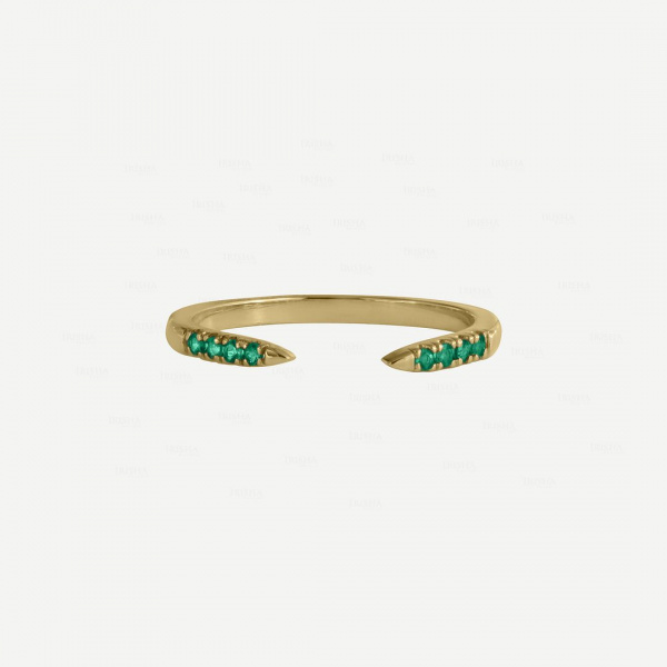 Emerald Open Cuff Ring