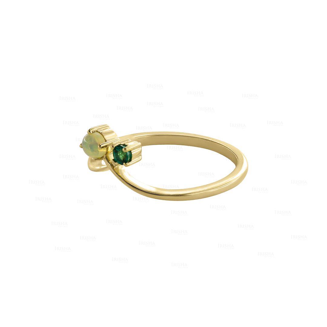 Opal Emerald Ring