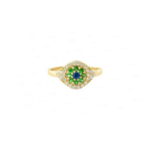 Sapphire Emerald Ring