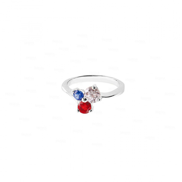 Sapphire Diamond Ruby Ring