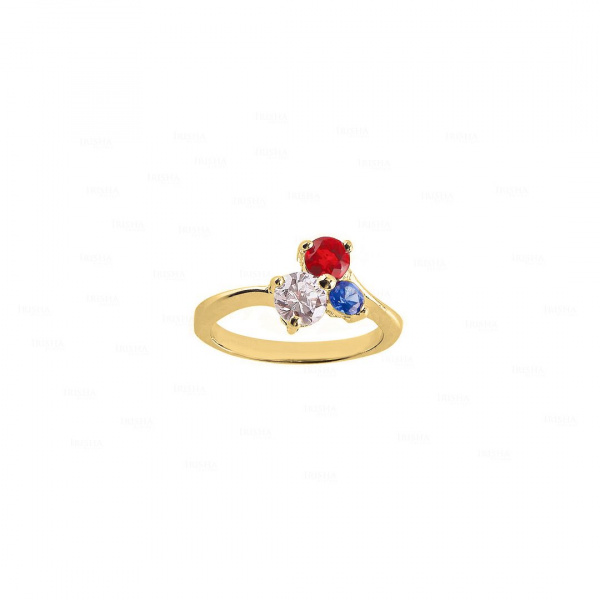 Sapphire Diamond Ruby Ring