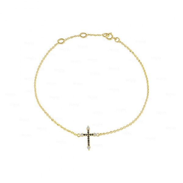 Holy Cross Black Diamond Bracelet