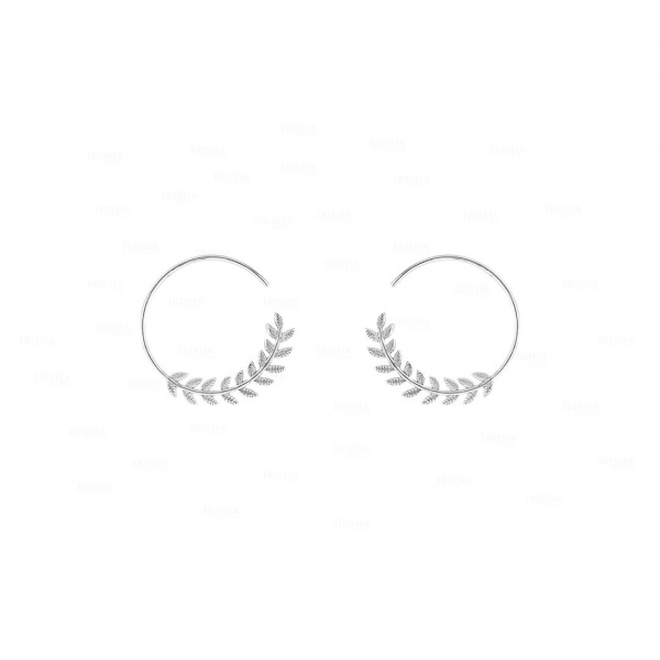 Feather Leaf Hoops