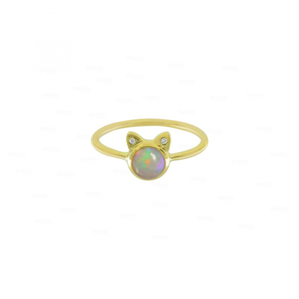 Opal Feline Ring
